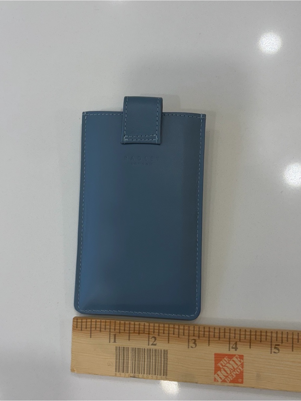 Vintage Radley London Blue Leather Dog Motif Phone Pouch - Picture 4 of 5